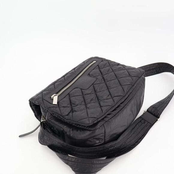 Chanel Coco Cocoon Matelasse Small Messenger Shoulder Bag Crossbody Nylon Black - Picture 3 of 7